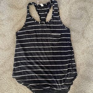 Lululemon navy striped tank